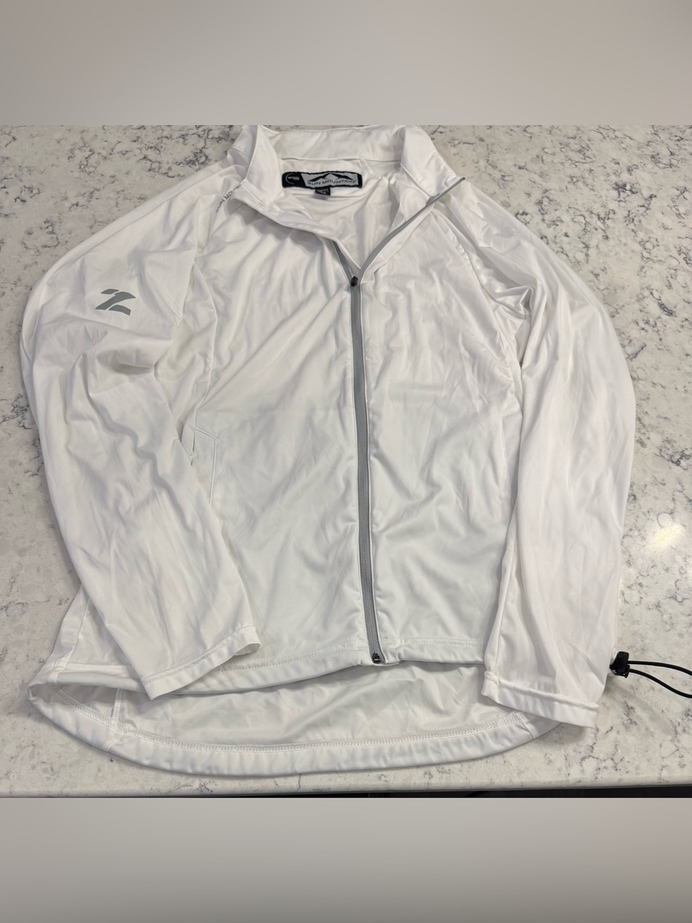 Sun Mountain Women's White Lightweight
Zip-Front Jacket Wind Wear Size M